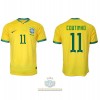 Maglia ufficiale Brasile Philippe Coutinho 11 Casa Mondiali 2022 per Uomo